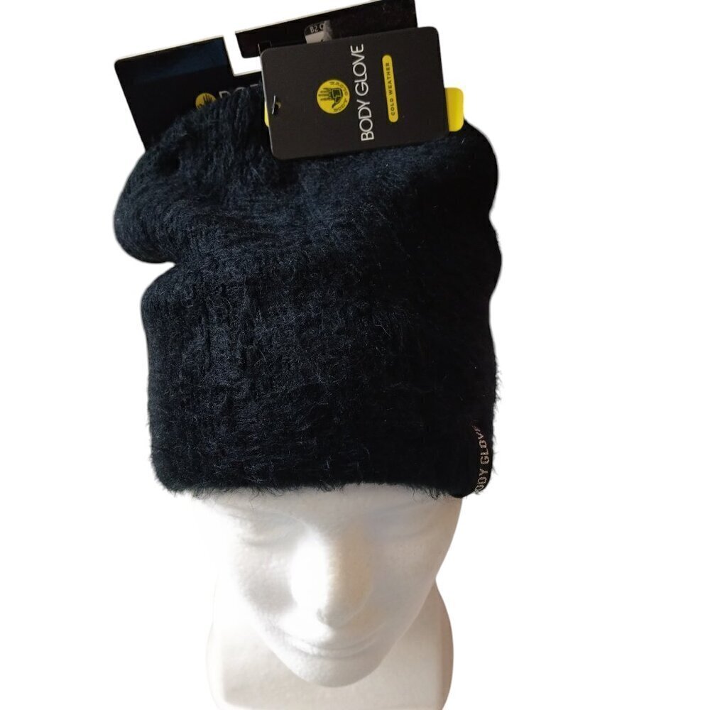 Body Glove Black Cold Weather One Size Beanie Hat Soft Outdoor Winter New